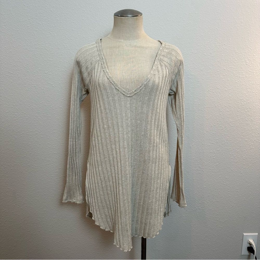 Free People We The Free Lagenlook Rib Knit Long Sleeve Top 492